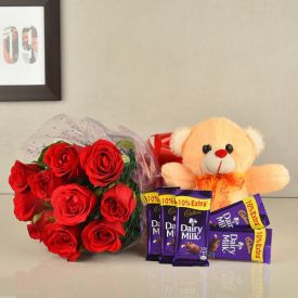 Red Rose, Cadbury Dairy Milk & Soft toy